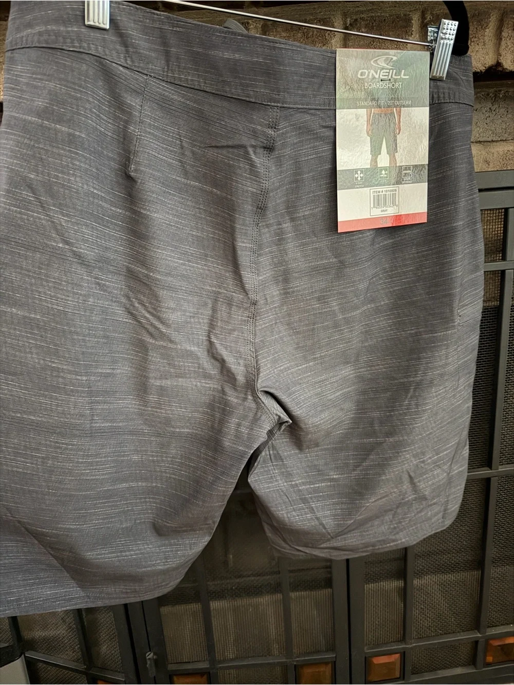 O'Neill Charcoal Gray Lace-Up Boardshorts